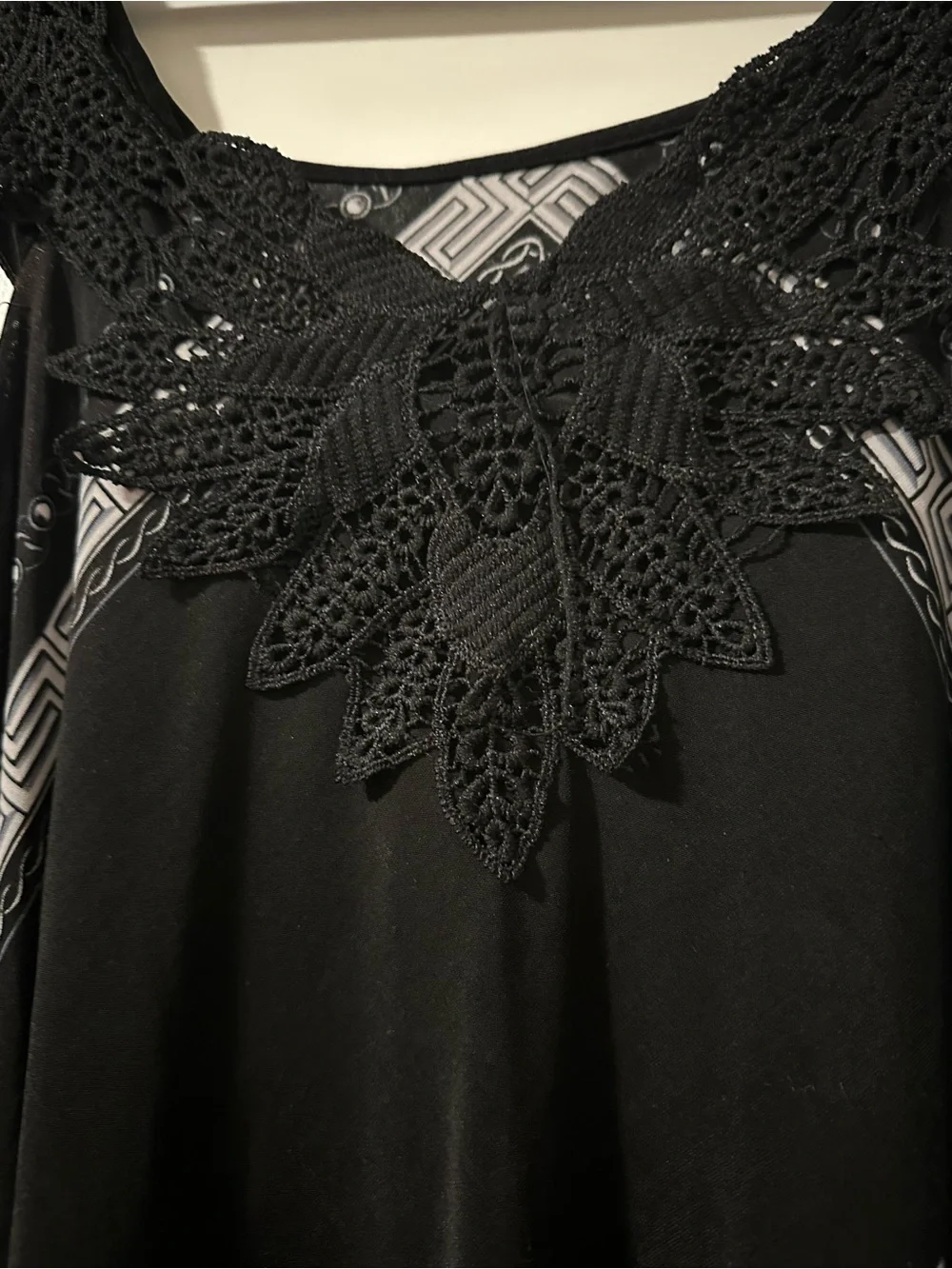 Black Sleeveless Handkerchief Hem Dress with Purple Rose